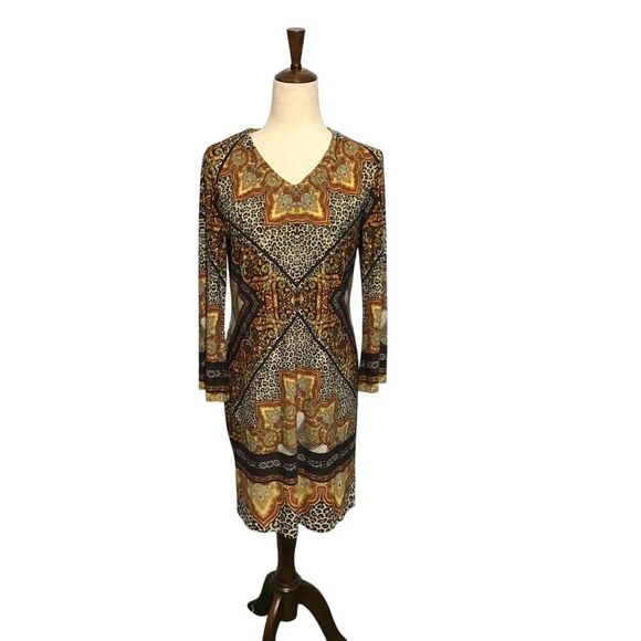 Chico's Leopard Paisley Shift Dress - Picture 2 of 8